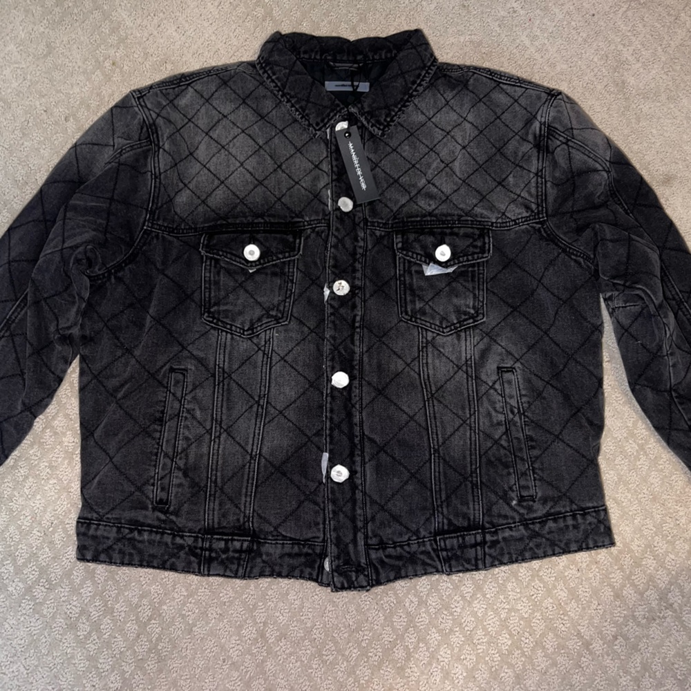 Brand new with tags Maniere de Voir Black Denim Quilted Jacket